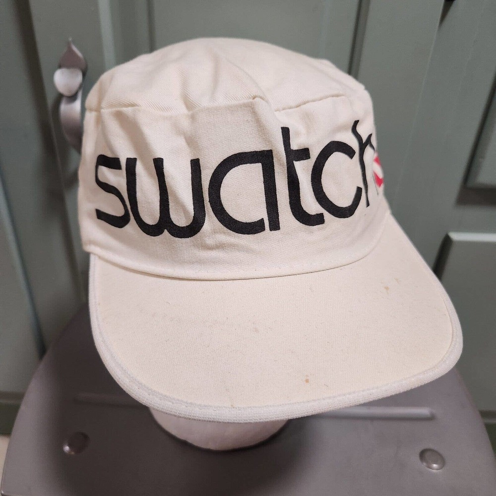 VTG 80s 90s Swatch‎ Swiss Watch Painters Cap Hat EXTREMELY RARE 1980S 1990S